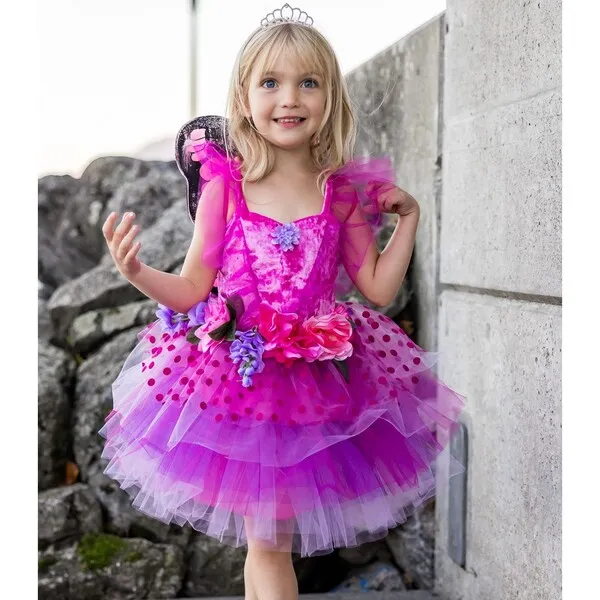 Great Pretenders Fairy Blooms Deluxe Dress & Wings, Hot Pink/Lilac