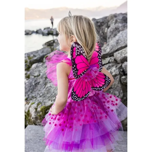 Great Pretenders Fairy Blooms Deluxe Dress & Wings, Hot Pink/Lilac