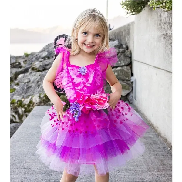 Great Pretenders Fairy Blooms Deluxe Dress & Wings, Hot Pink/Lilac