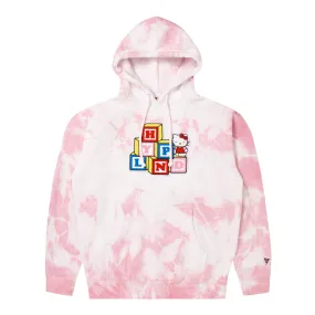 HELLO KITTY BLOCKS CHENILLE HOODIE (TIE DYE)