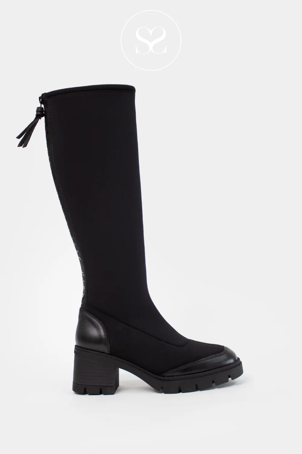 HISPANITAS HI243682 BLACK STRETCH KNEE HIGH BOOTS