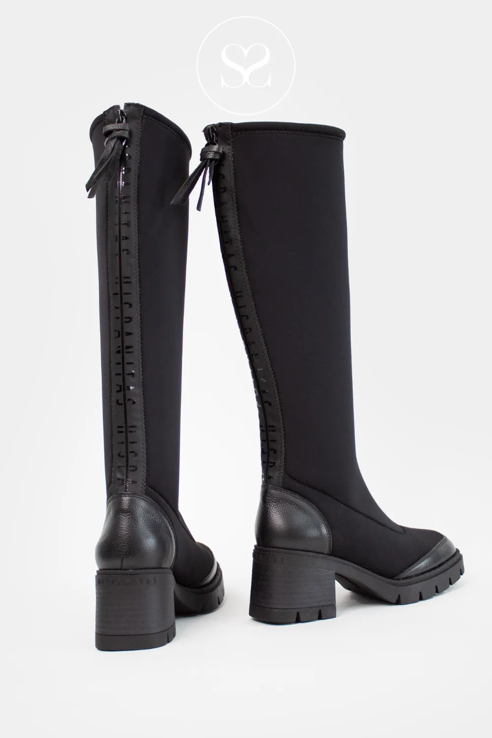 HISPANITAS HI243682 BLACK STRETCH KNEE HIGH BOOTS