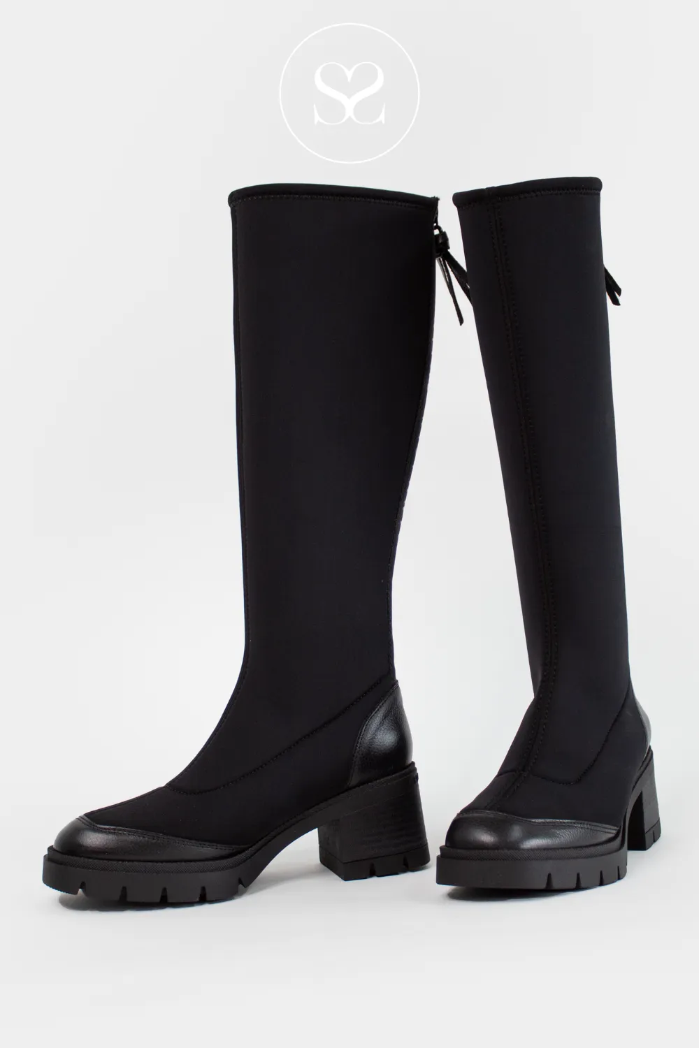 HISPANITAS HI243682 BLACK STRETCH KNEE HIGH BOOTS