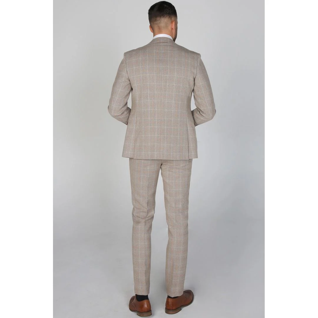 Holland - Men's Beige Check Blazer