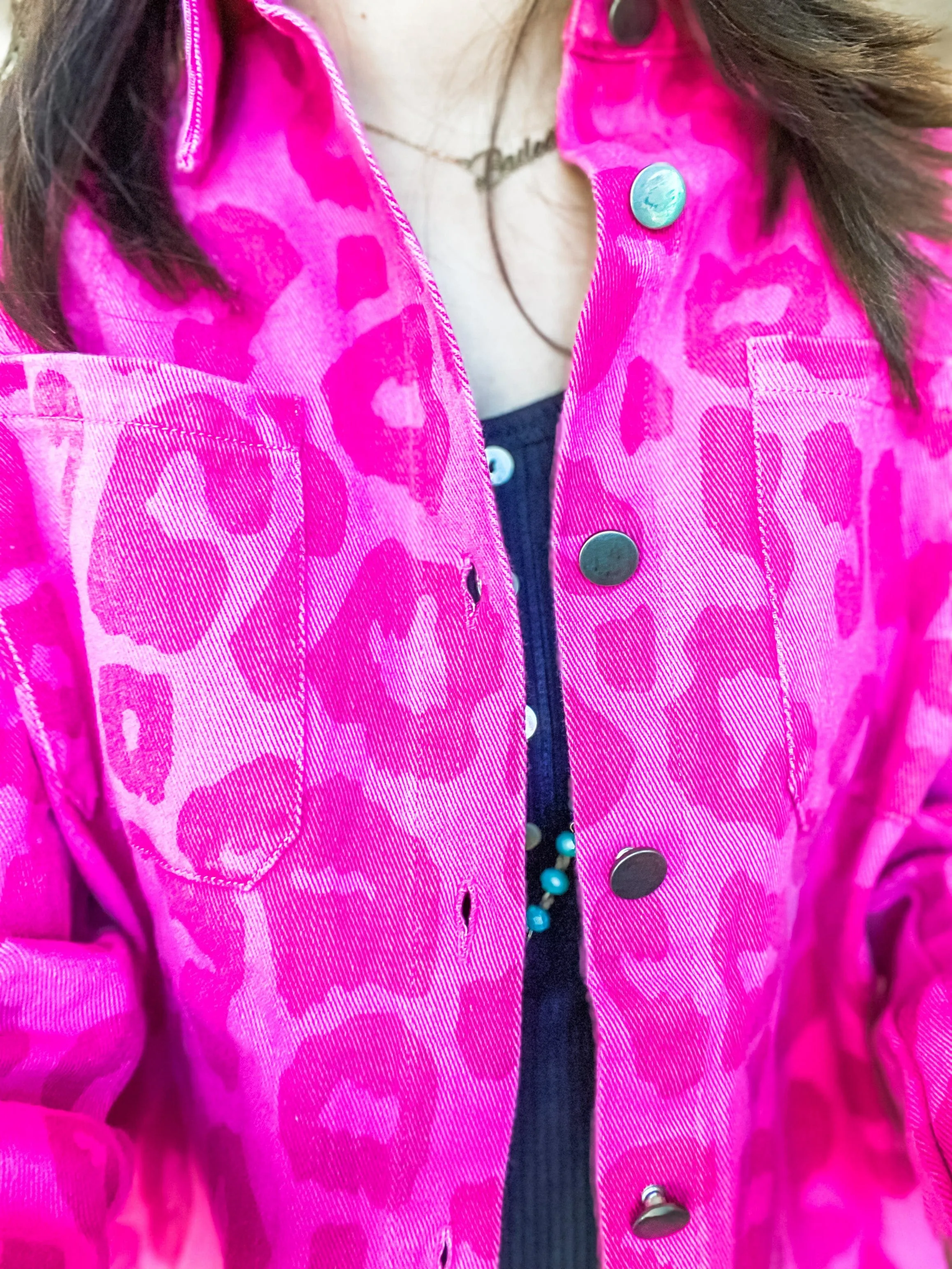 Hot Pink Leopard Shacket