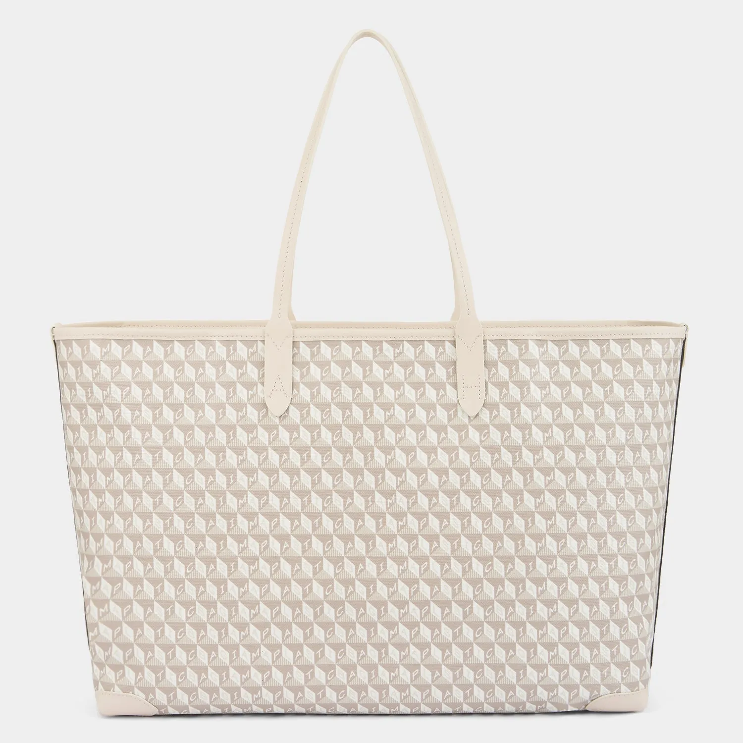 I Am A Plastic Bag Zipped Motif Tote-              