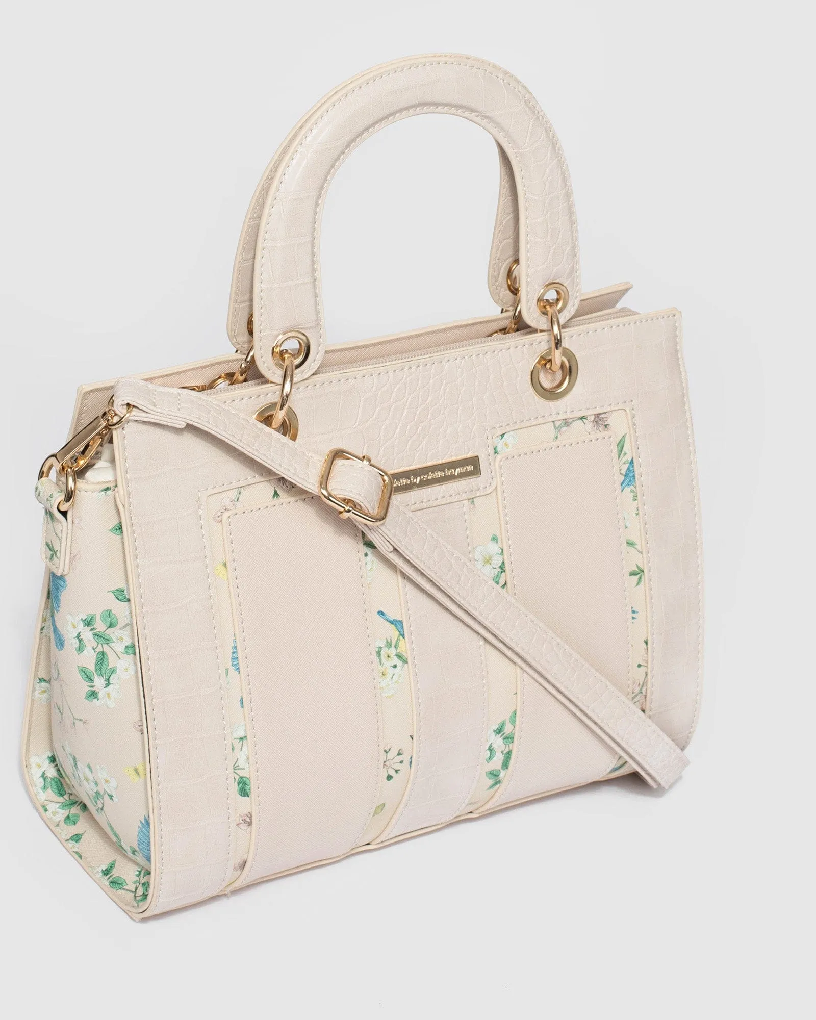 Ivory Ella Trim Medium Tote Bag