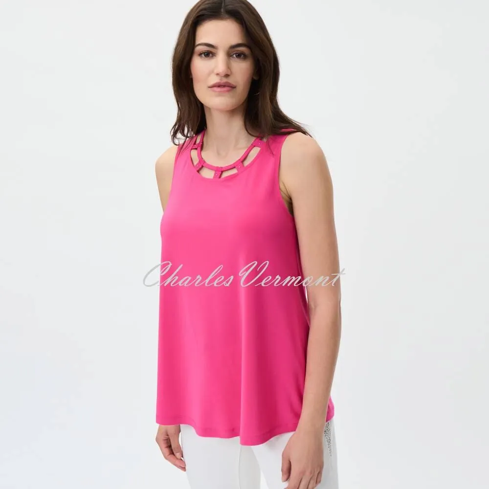 Joseph Ribkoff Top with Cut-Out Detail - Style 231058 (Dazzle Pink)