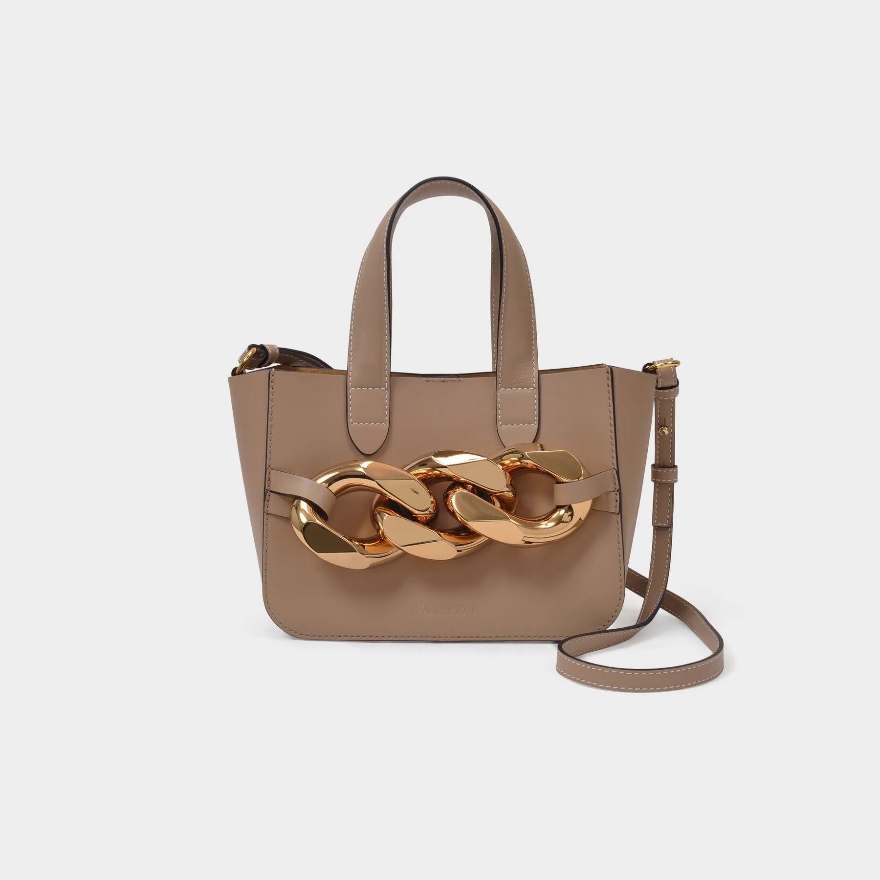 J.W. Anderson  Mini Chain Tote Bag in Brown Leather