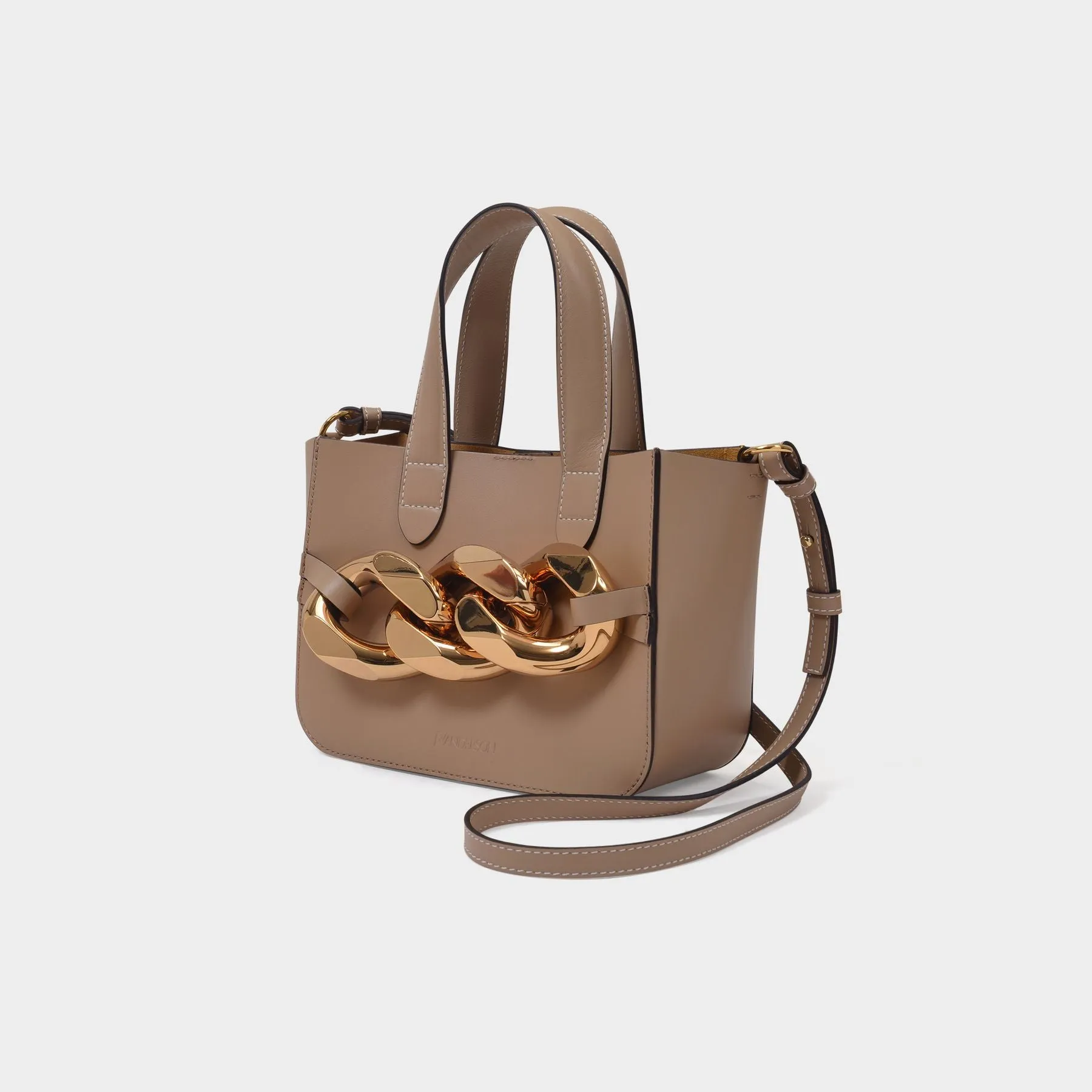 J.W. Anderson  Mini Chain Tote Bag in Brown Leather