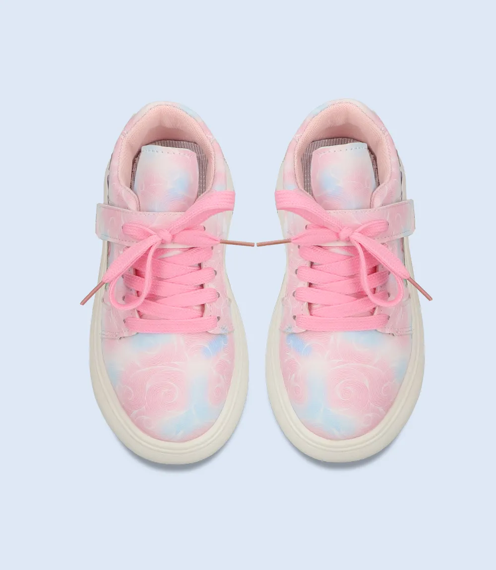 KG0071-PINK-Girls Casual Sneakers