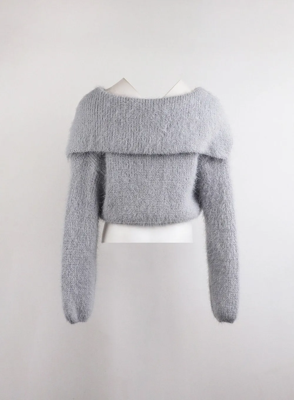 Knit Fuzzy Button-Up Cardigan OJ419