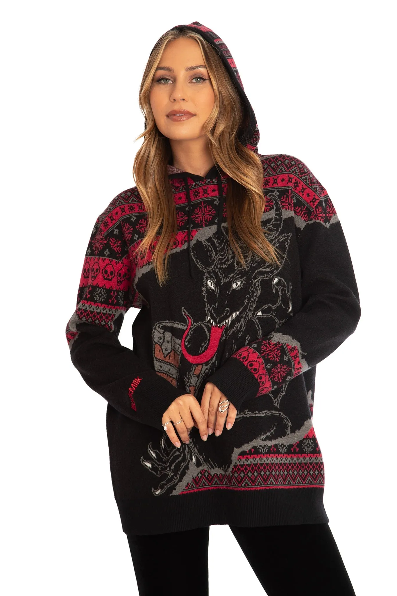 Krampus Oversized Knit Hoodie