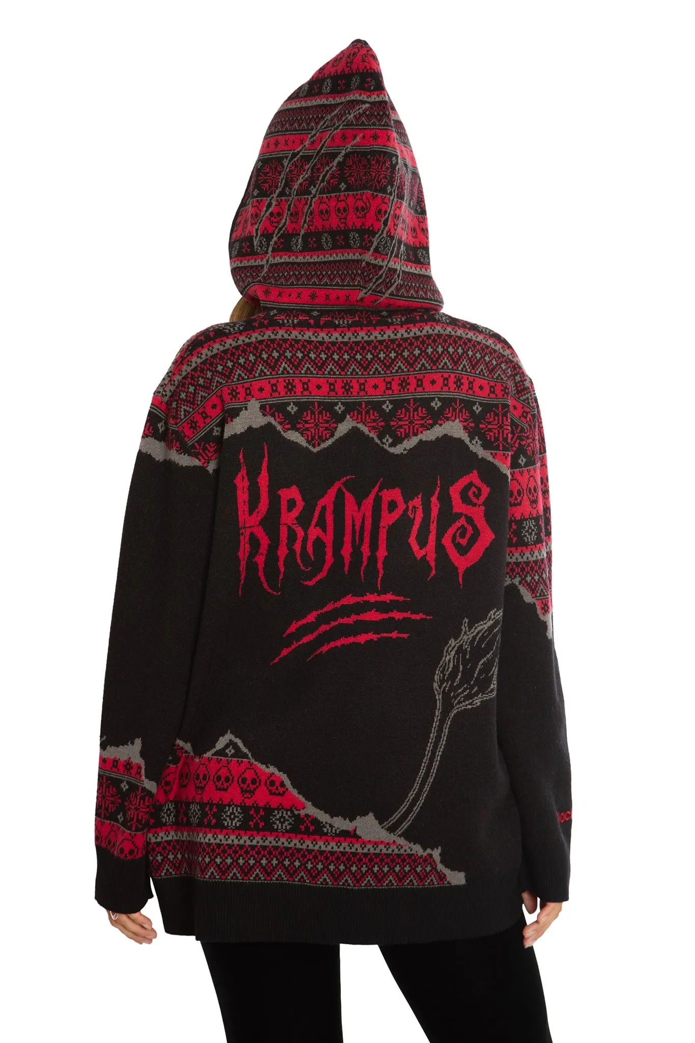 Krampus Oversized Knit Hoodie