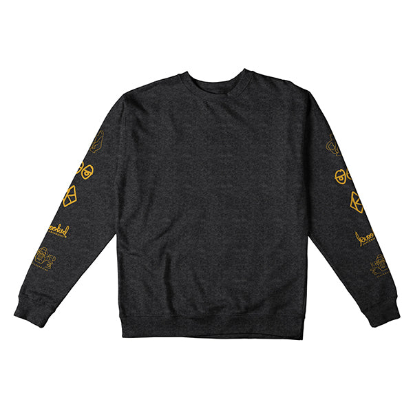 KROOKED NASKAR CREW CHARCOAL HEATHER/GOLD