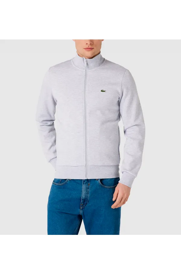 Lacoste Full Zip Logo Track Top Grey