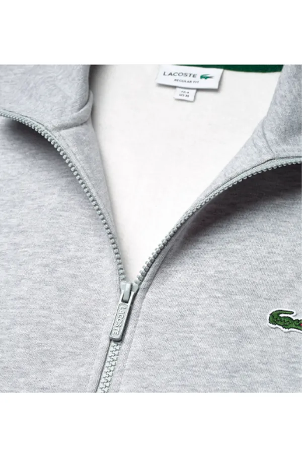 Lacoste Full Zip Logo Track Top Grey