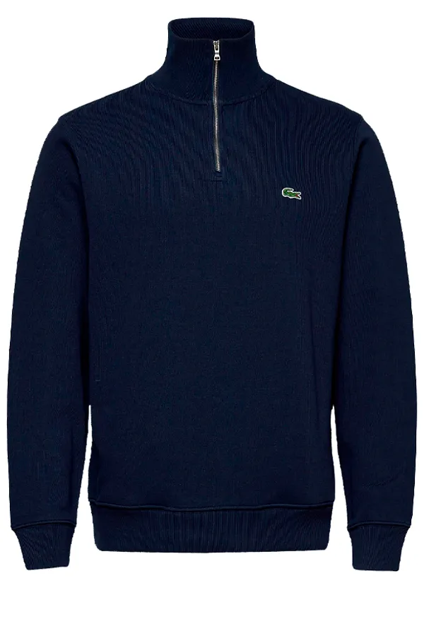 Lacoste Zip Knit Pullover Navy