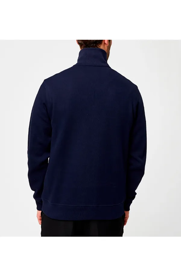 Lacoste Zip Knit Pullover Navy