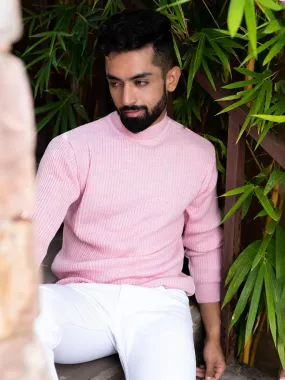 Light Pink Color Turtle Neck Men's Sweater