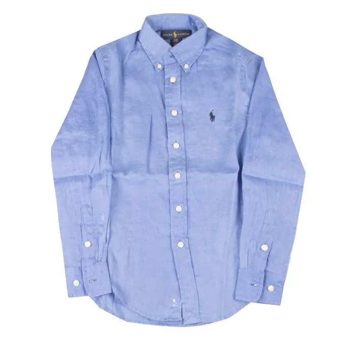 LINEN SHIRT Kid Light Royal 