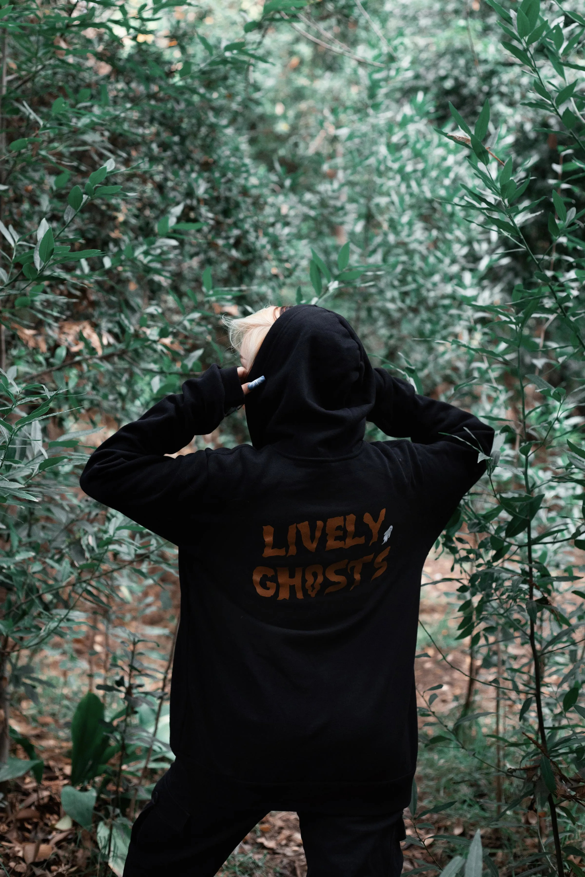 Lively Ghosts Ghostie Unisex Logo Zip-Up Hoodie