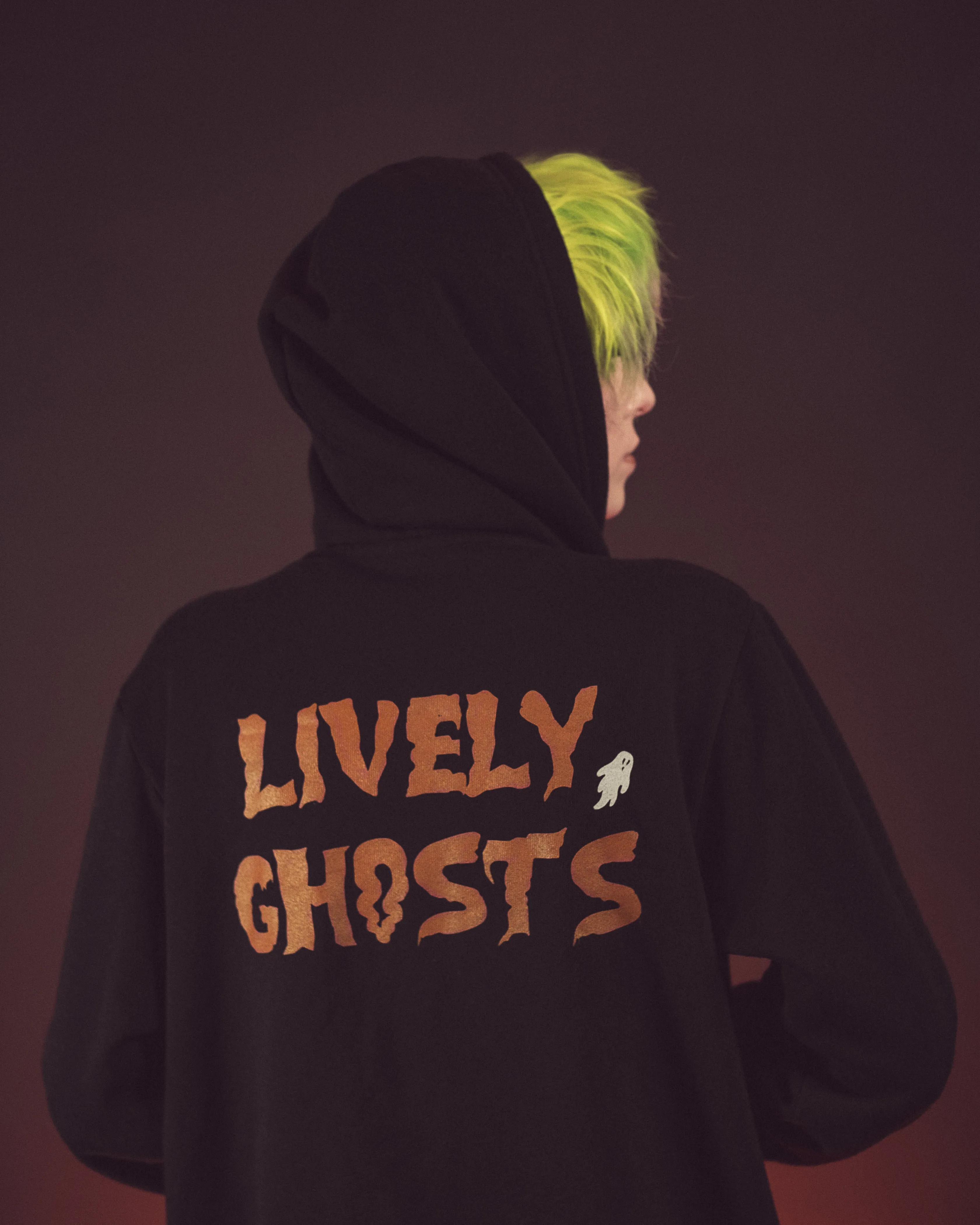 Lively Ghosts Ghostie Unisex Logo Zip-Up Hoodie