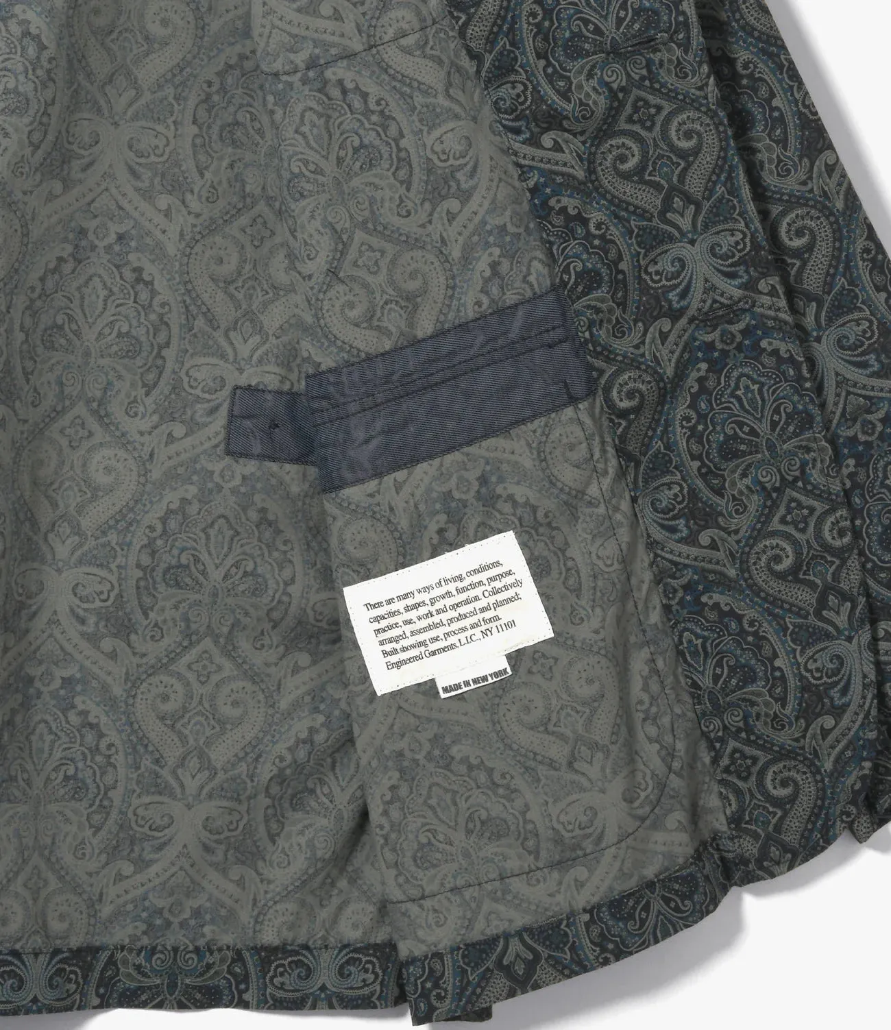 Loiter Jacket – Navy Paisley Print Cotton