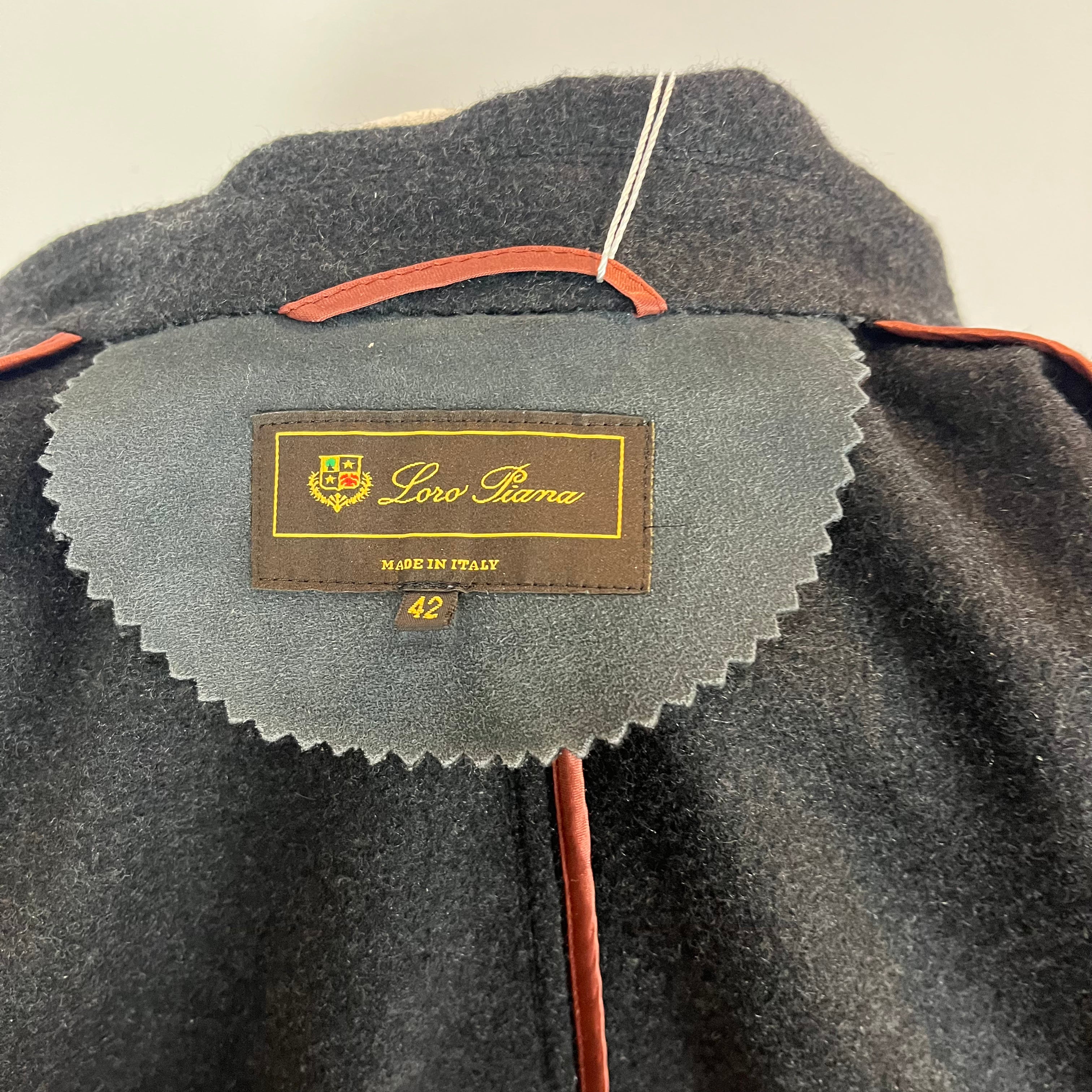 Loro Piana 3000 Charcoal Cashmere & Suede Jacket S