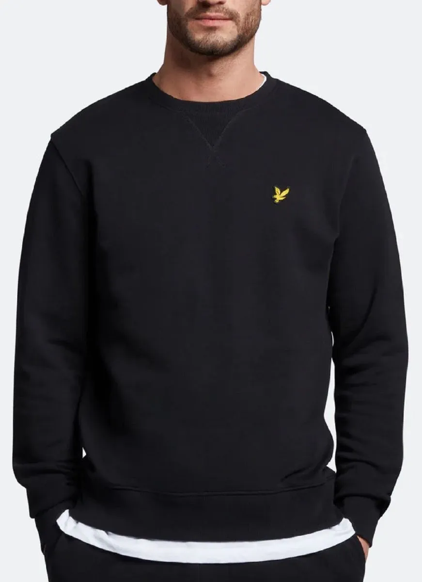 Lyle & Scott Core Plain Crew Neck Sweatshirts Jet Black