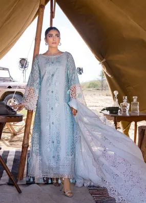 Mahiymaan By Al Zohaib Embroidered Lawn Unstitched 3 Piece Suit - AZ24MEE M-04 SERENE SKYLINE