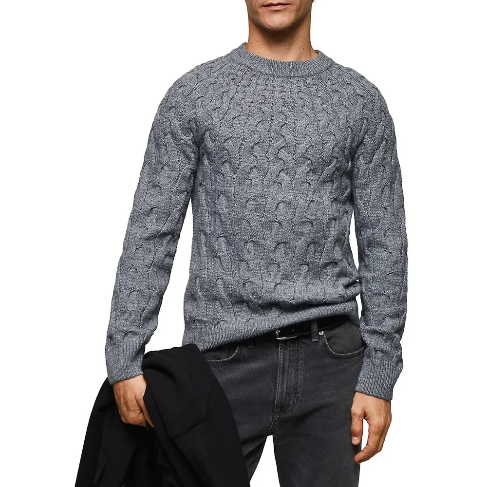 Mango Lucas Cable-Knit Sweater