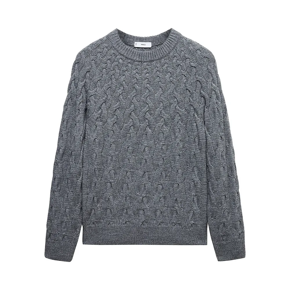 Mango Lucas Cable-Knit Sweater