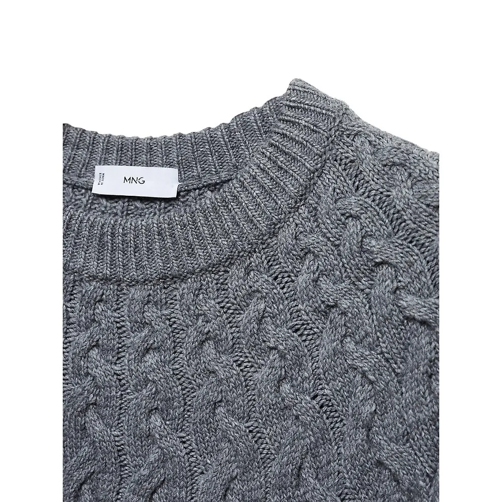 Mango Lucas Cable-Knit Sweater