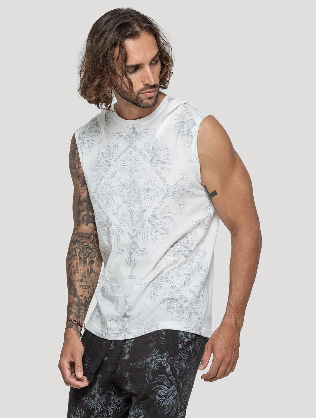 Mantra Sleeveless Hoodie Tee