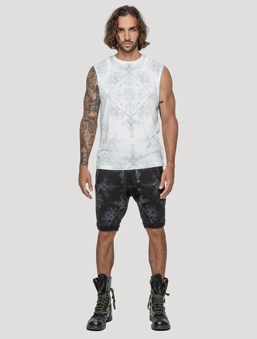 Mantra Sleeveless Hoodie Tee