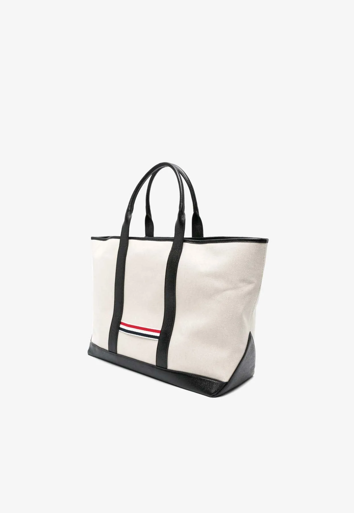 Medium RWB Stripe Canvas Tote Bag