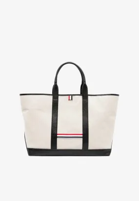 Medium RWB Stripe Canvas Tote Bag