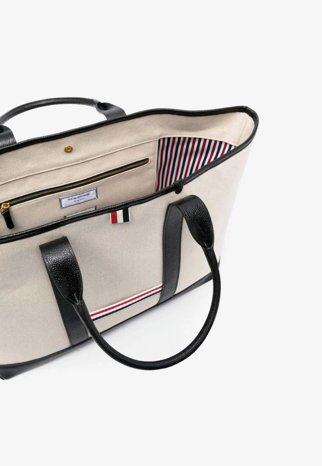 Medium RWB Stripe Canvas Tote Bag