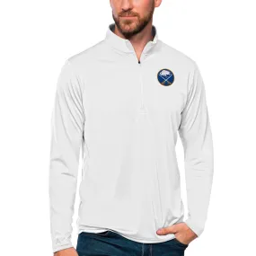 Men's Buffalo Sabres Antigua White Tribute Quarter-Zip Pullover Top