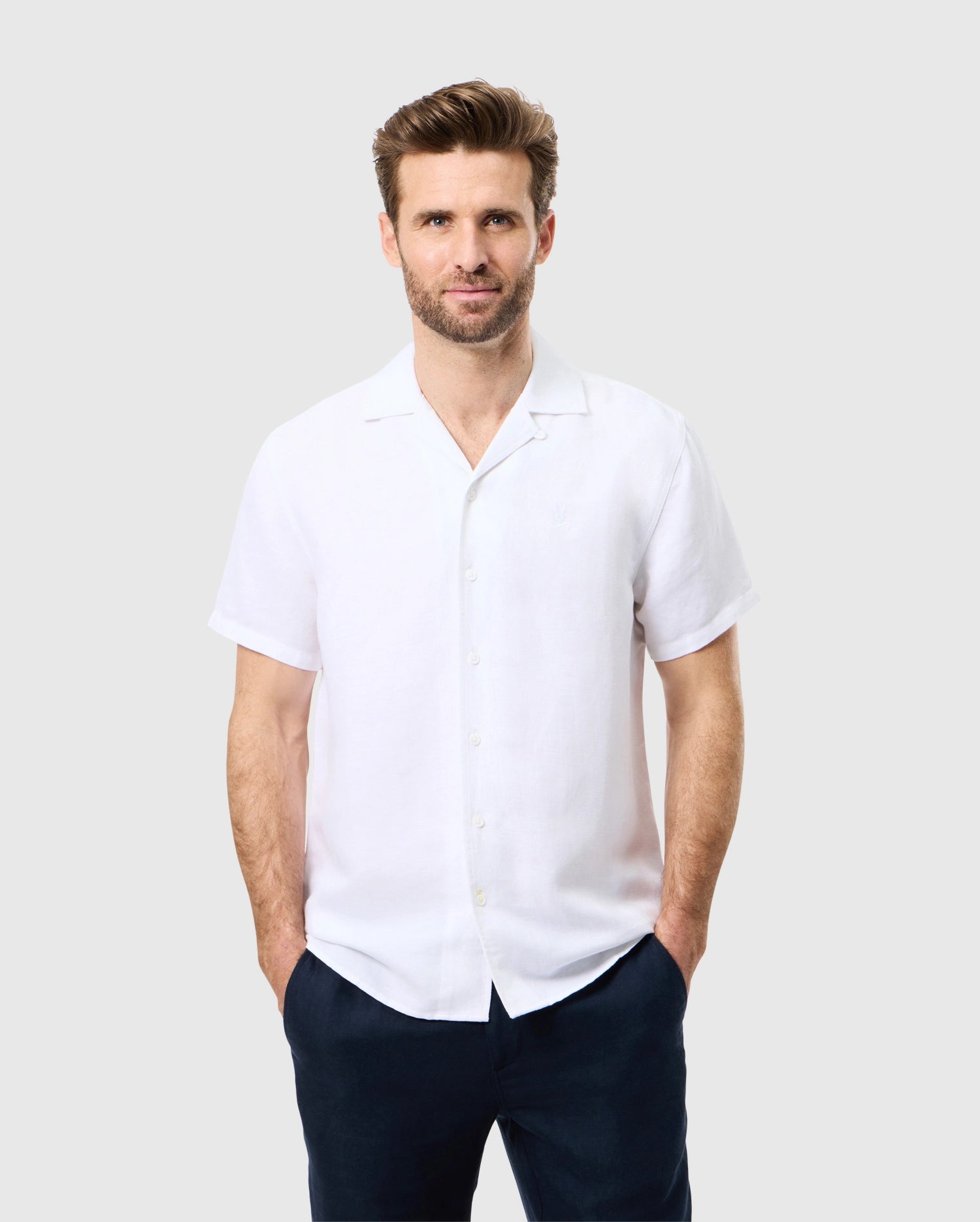 MENS WINDCREST LINEN SHORT SLEEVE SHIRT - B6Q148C200