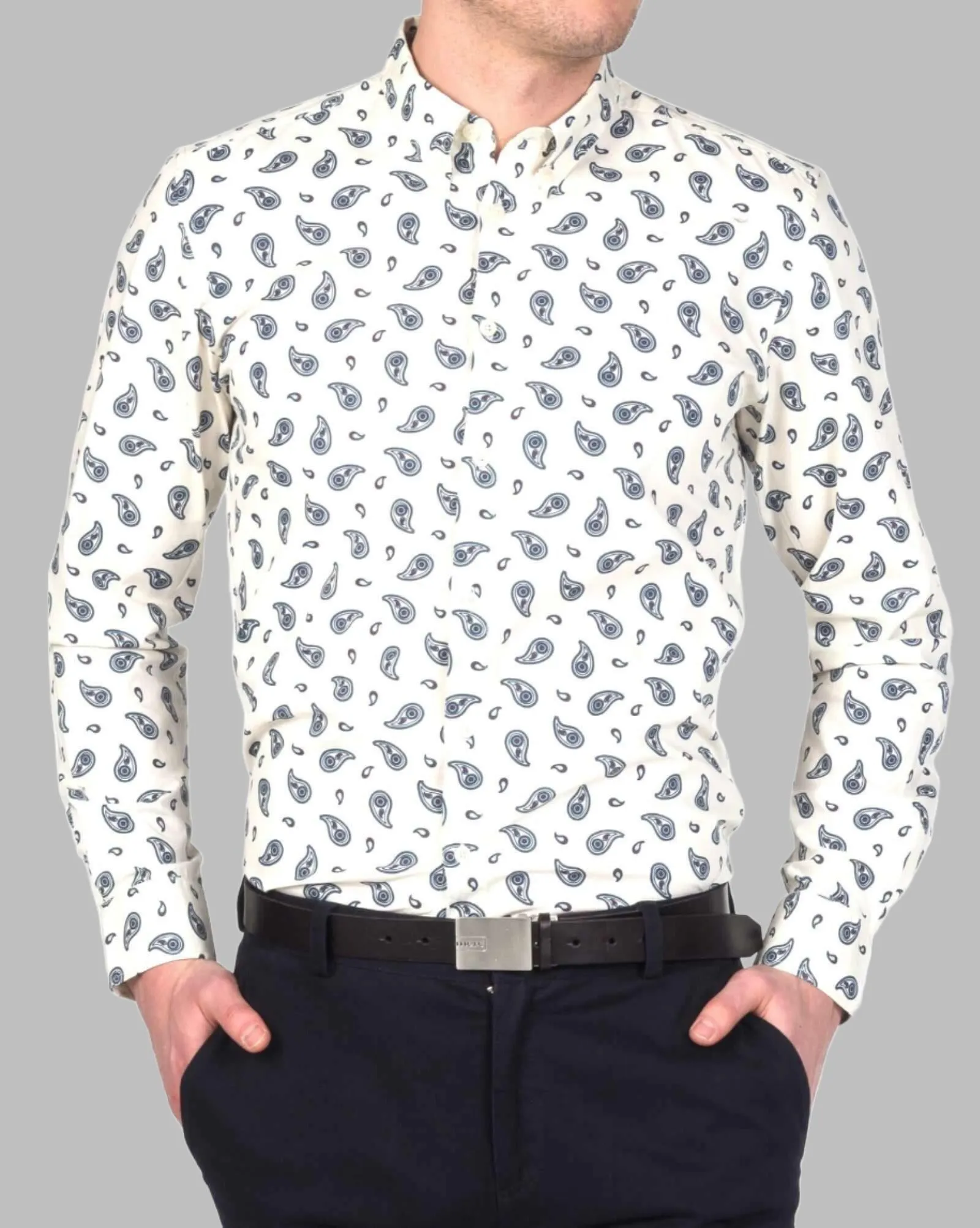 Merc ENDELL Paisley Shirt Off White