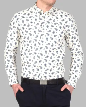 Merc ENDELL Paisley Shirt Off White