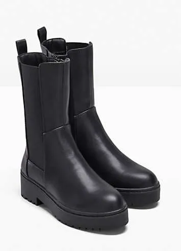 Mid Calf Chelsea Boots by bonprix | Look Again