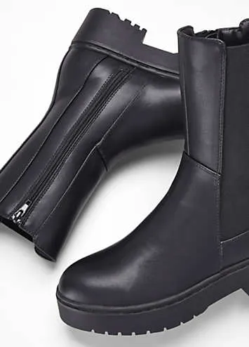 Mid Calf Chelsea Boots by bonprix | Look Again