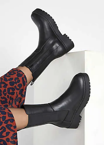 Mid Calf Chelsea Boots by bonprix | Look Again