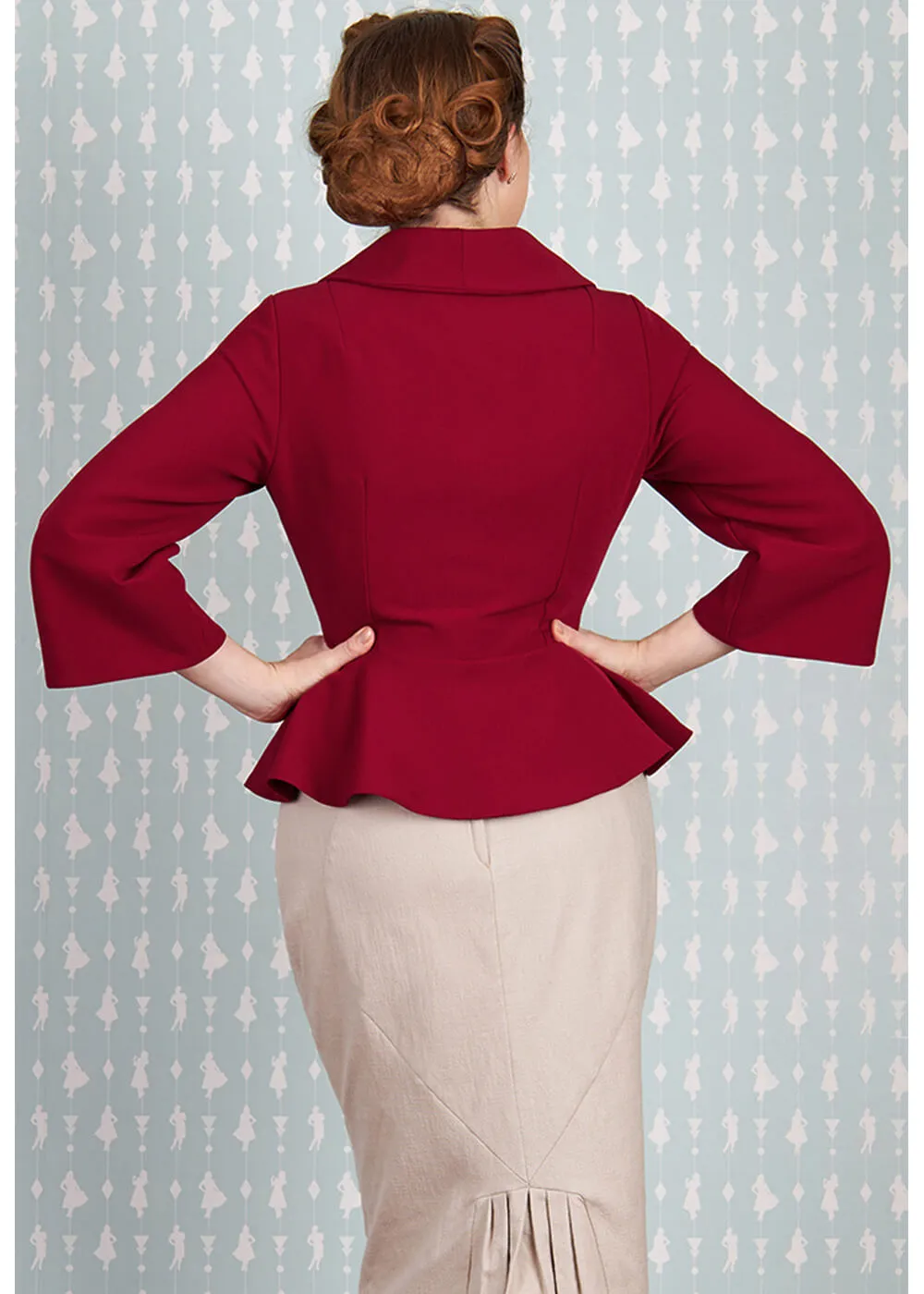 Miss Candyfloss Evelia Mai 40's Blazer Jacket Fuchsia