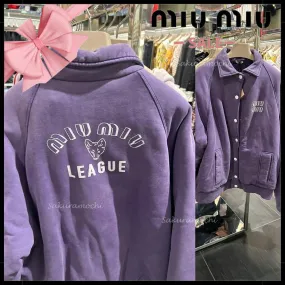 MiuMiu  |Plain Logo Outlet Hoodies & Sweatshirts