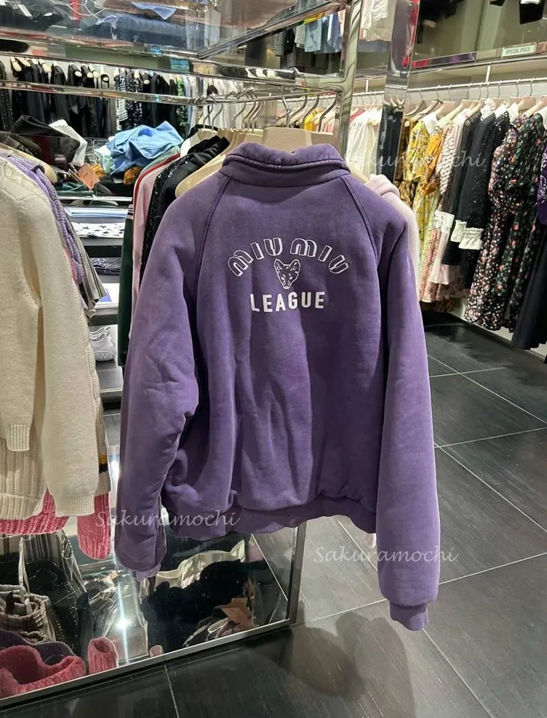 MiuMiu  |Plain Logo Outlet Hoodies & Sweatshirts