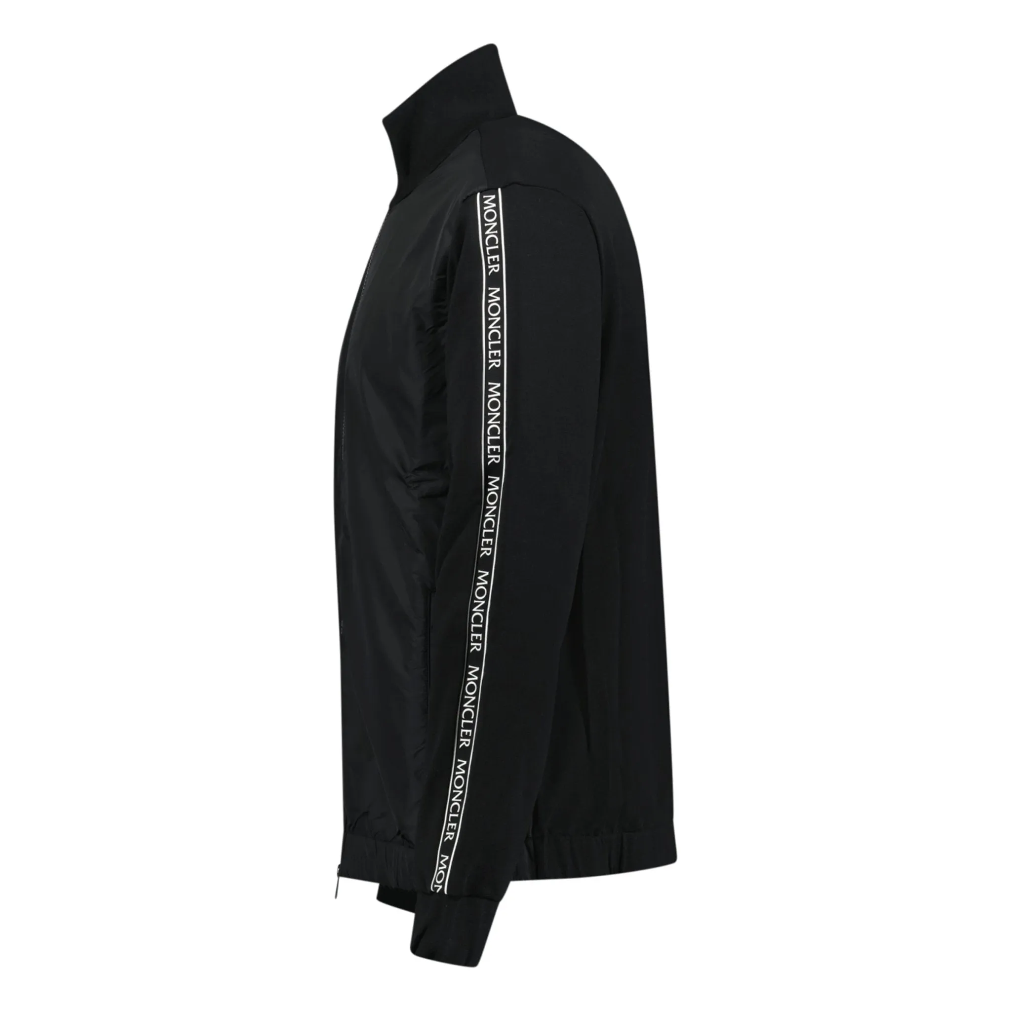 MONCLER TAPE LOGO MAGLIA CARDIGAN BLACK